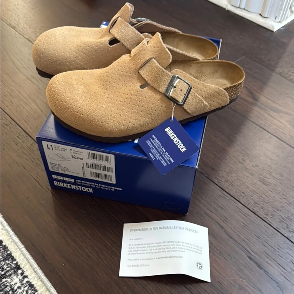 Birkenstock Boston Suede Leather Clogs Brand New with Tags Size 41 - Picture 1 of 5